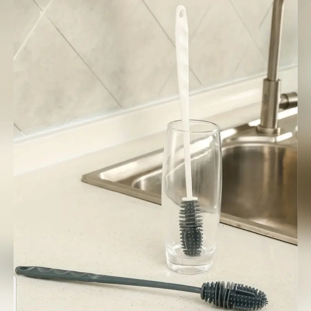 New Long Cup Cleaning Brush - White